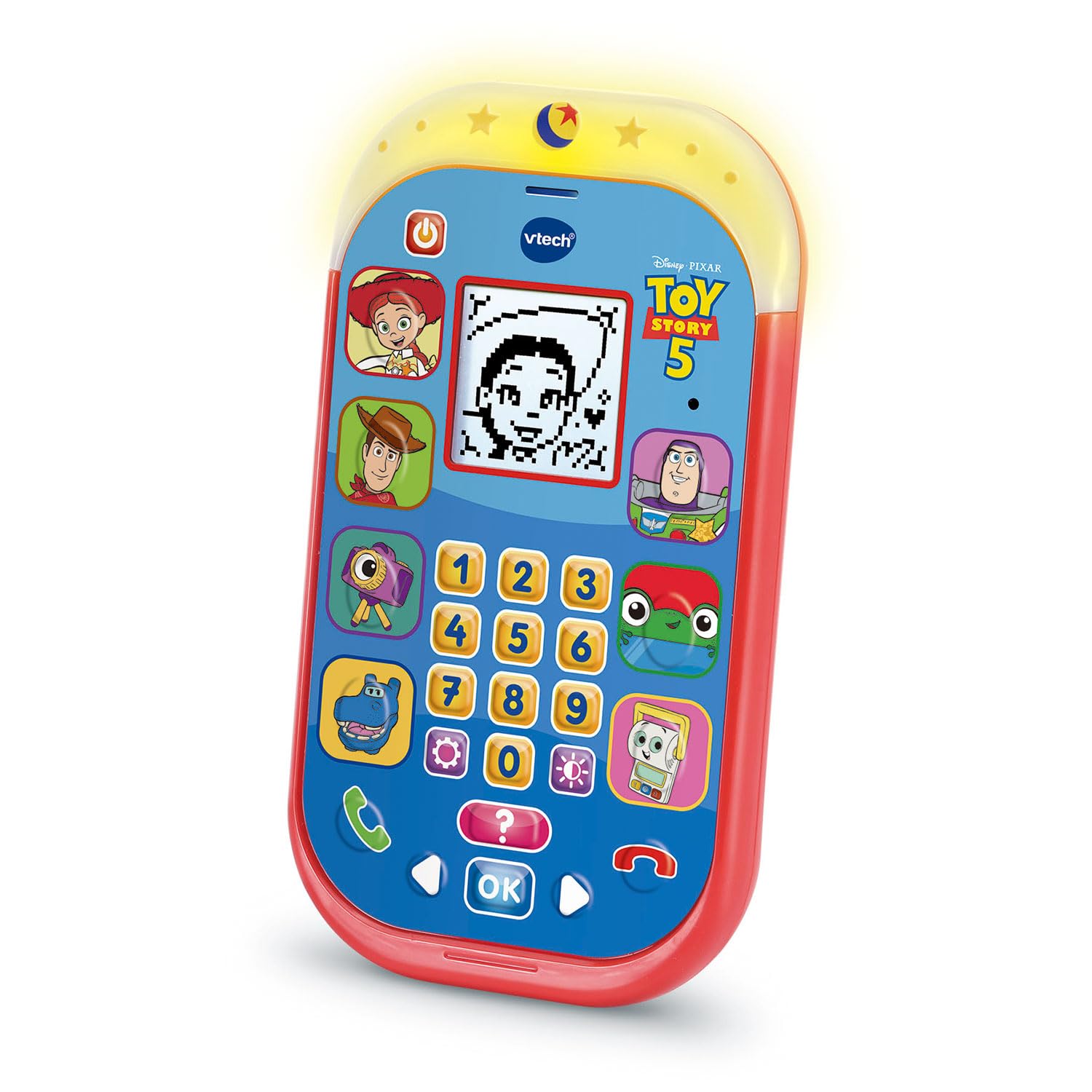 VTech - Disney Pixar, Le Smartphone Éducatif Toy Story 5 - Jouet Téléphone Enfant Lumineux avec Écran Rétroéclairé, 8 Activités et Jeux Interactifs - Cadeau Enfant Dès 3 Ans - Contenu en Français