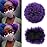 Yinmei Baibian Purple Afro Puff Drawstring Ponytail for Black Women Short Ponytail High Puff Bun Hair Piece Kinky Curly Clip in Updo Hair Extensions(1B/Purple)