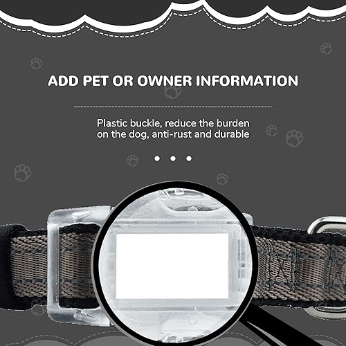 Miniatura 3 de Collar reflectante para perros grandes, collar de malla acolchado para perros grandes, collar ajustable para mascotas con hebilla de liberación
