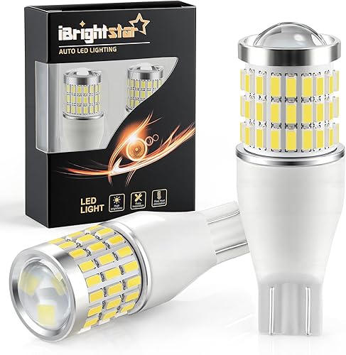 iBrightstar Bombilla LED blanca 921, T15 912, bombillas LED de marcha atrás, superbrillantes para luces de estacionamiento, luces de respaldo