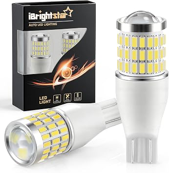iBrightstar 921 LED Bulb White, T15 912 LED Reverse Light Bulbs Super Bright for Parking Backup Turn Signal Lights, 2 Pack