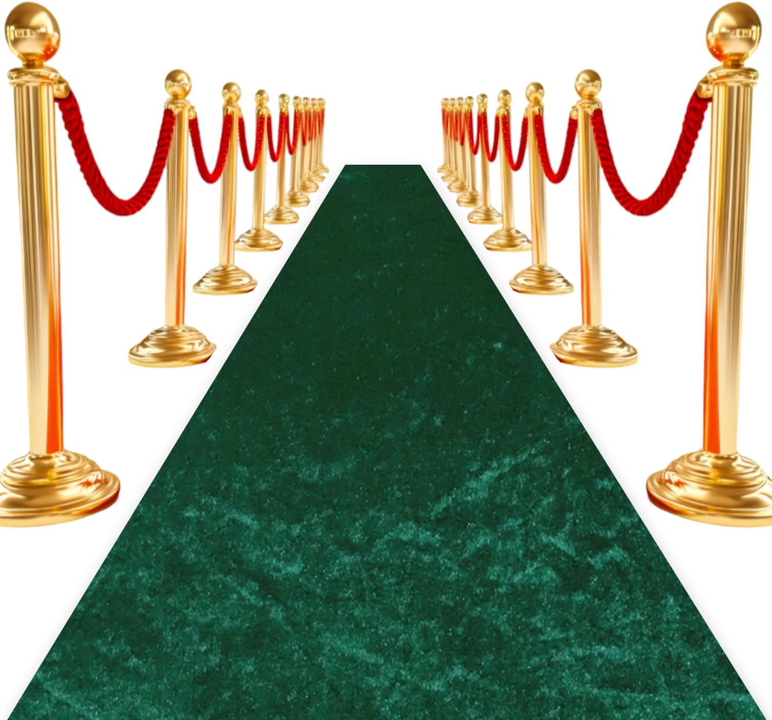 Green Carpet Runner Velvet Aisle Runner Rug 5x20FT Aisle Runners for Wedding Ceremony Walkway Runner with Carpet for Beach Theme Wedding Party Banquet Reception Decoration