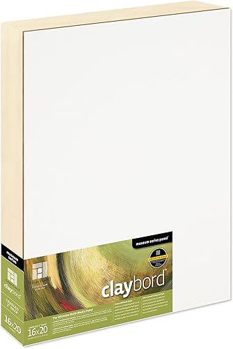 Miniatura 63 de Ampersand Art Supply Panel de pintura de madera: Serie Museo Claybord, 6 "x 6", 3/4 "Perfil acunado Perfil con cuna de 3/4