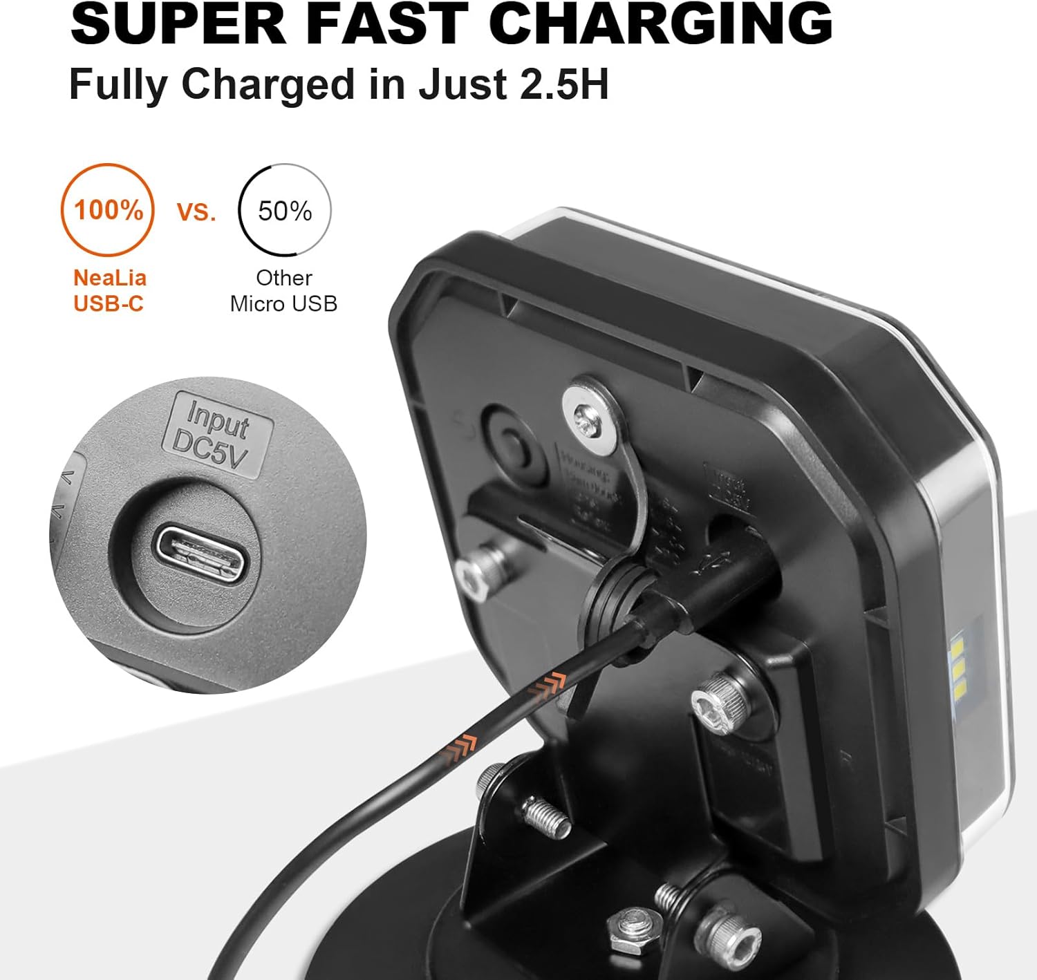 Wireless Trailer Lights 110° Rotatable, Magnetic LED Trailer Light for Towing Truck RV, Rechargeable Tail Tow Lights Kit for Camper Boat Caravan Turn Signal Brake Reverse Stop, IP67 Waterproof