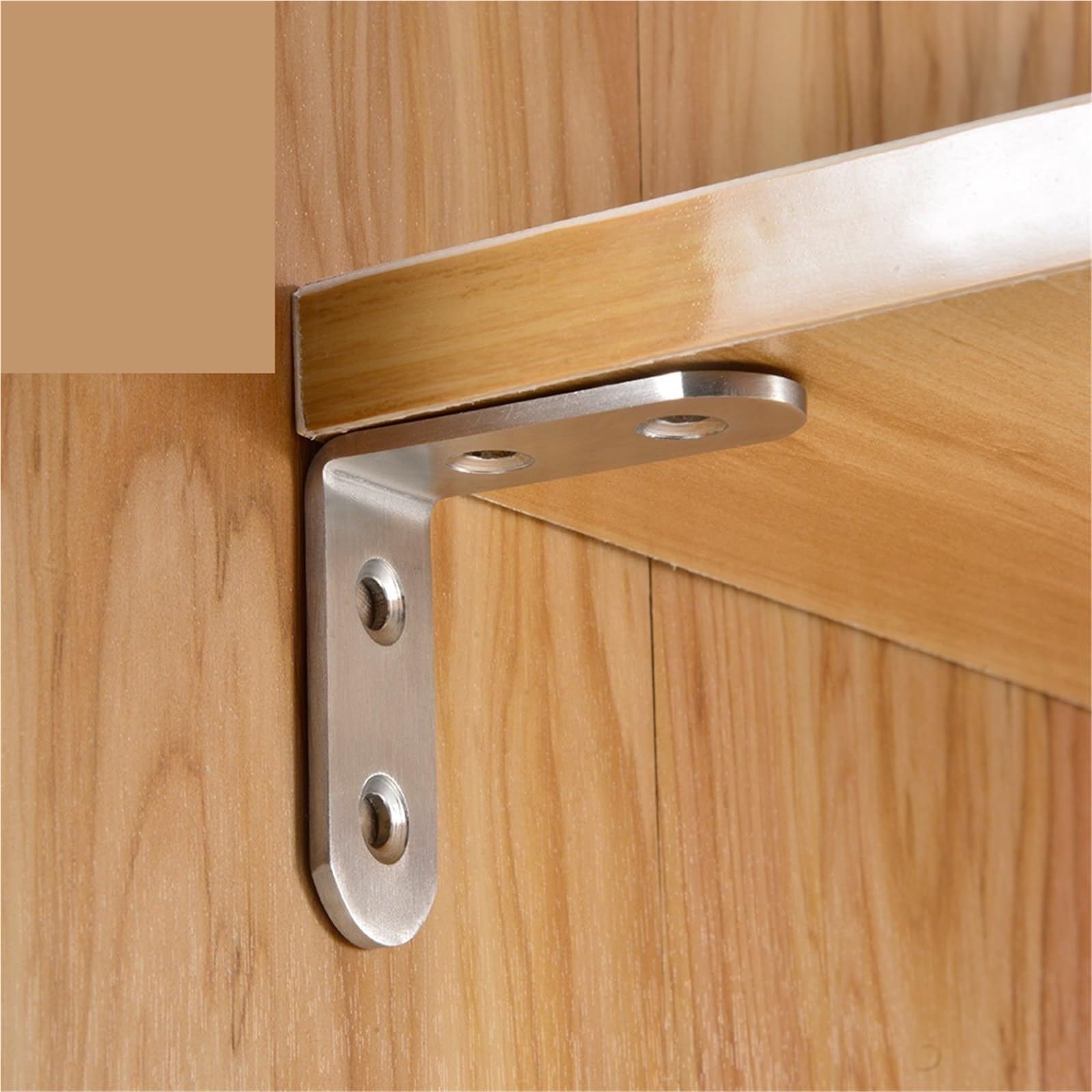 Staffe Angolari 10 pezzi di elementi fissaggio in acciaio inossidabile, supporto angolare protezione for mobili(80x80x20mm)