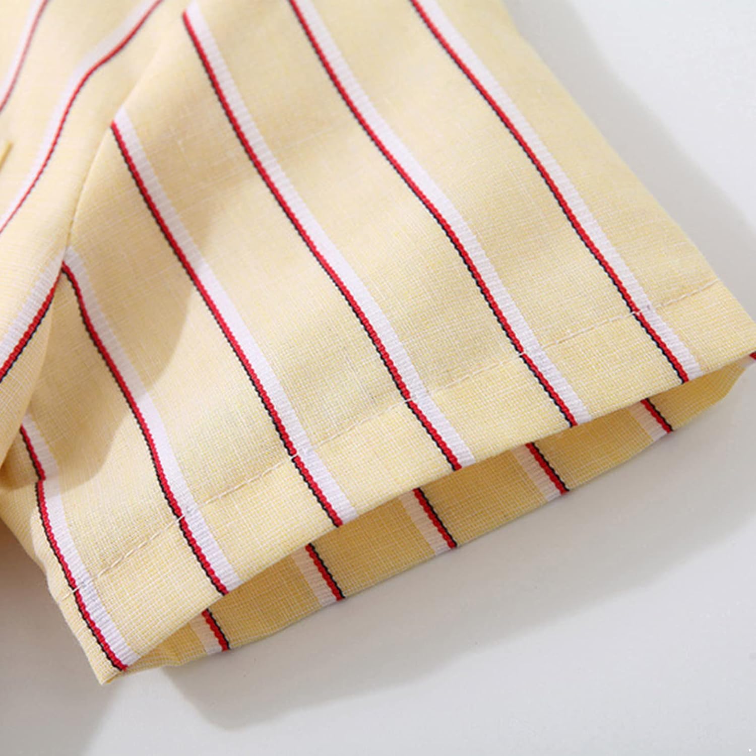 Baby Toddler Boys Short Sleeve Button Down Vertical Striped Casual Shirt