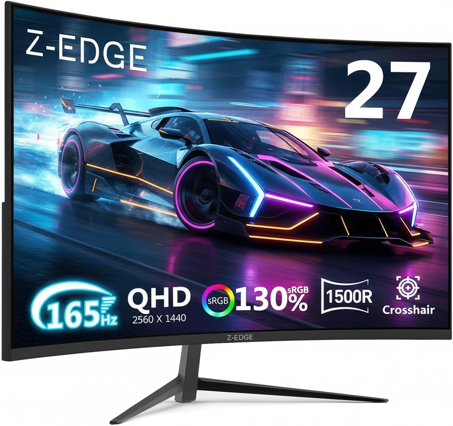 Z-Edge 27 Zoll Curved VA Gaming Monitor 165Hz 1ms 1440P QHD HDR10
