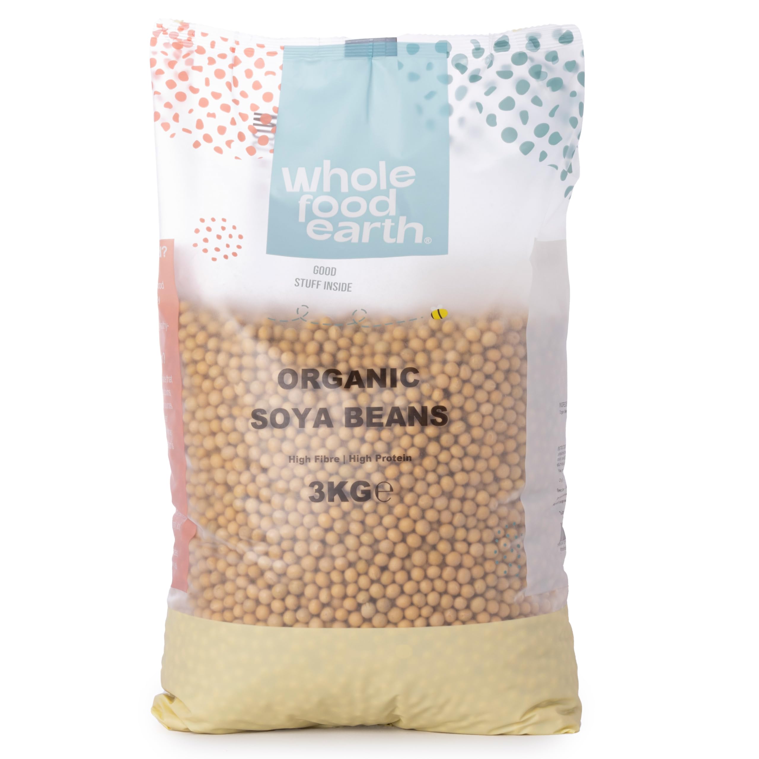 Wholefood Earth Organic SOYA Beans, 3 kg