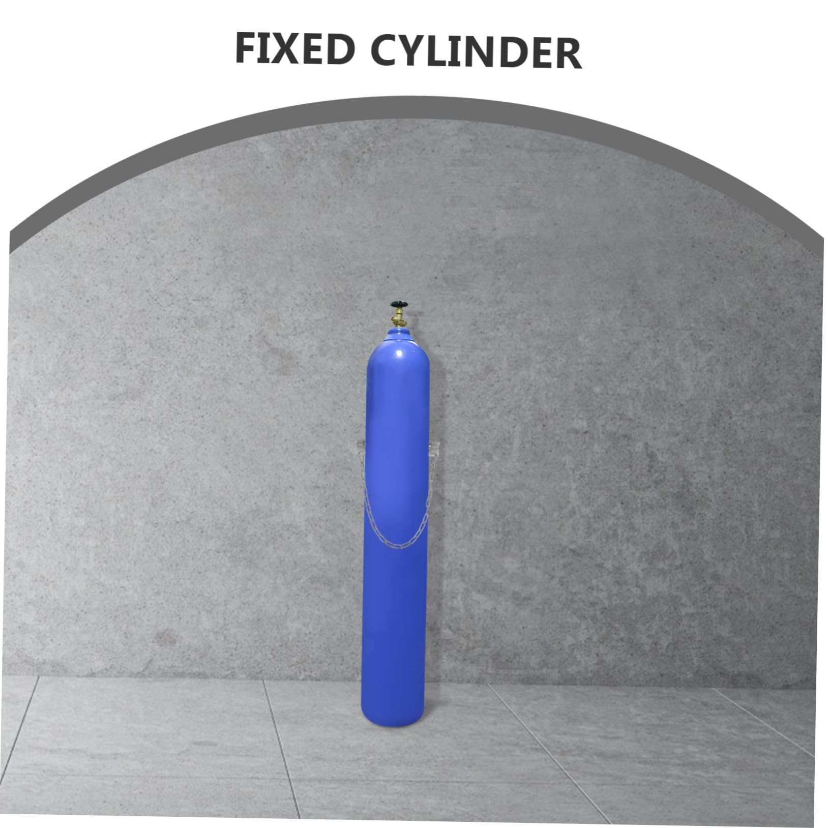 PRETYZOOM Support Bouteille de Gaz en Fer avec Chaîne pour Bouteille Oxygène 40l Capacité Ample et Installation Facile pour Fixation et Pièces Détachées Camping Gaz