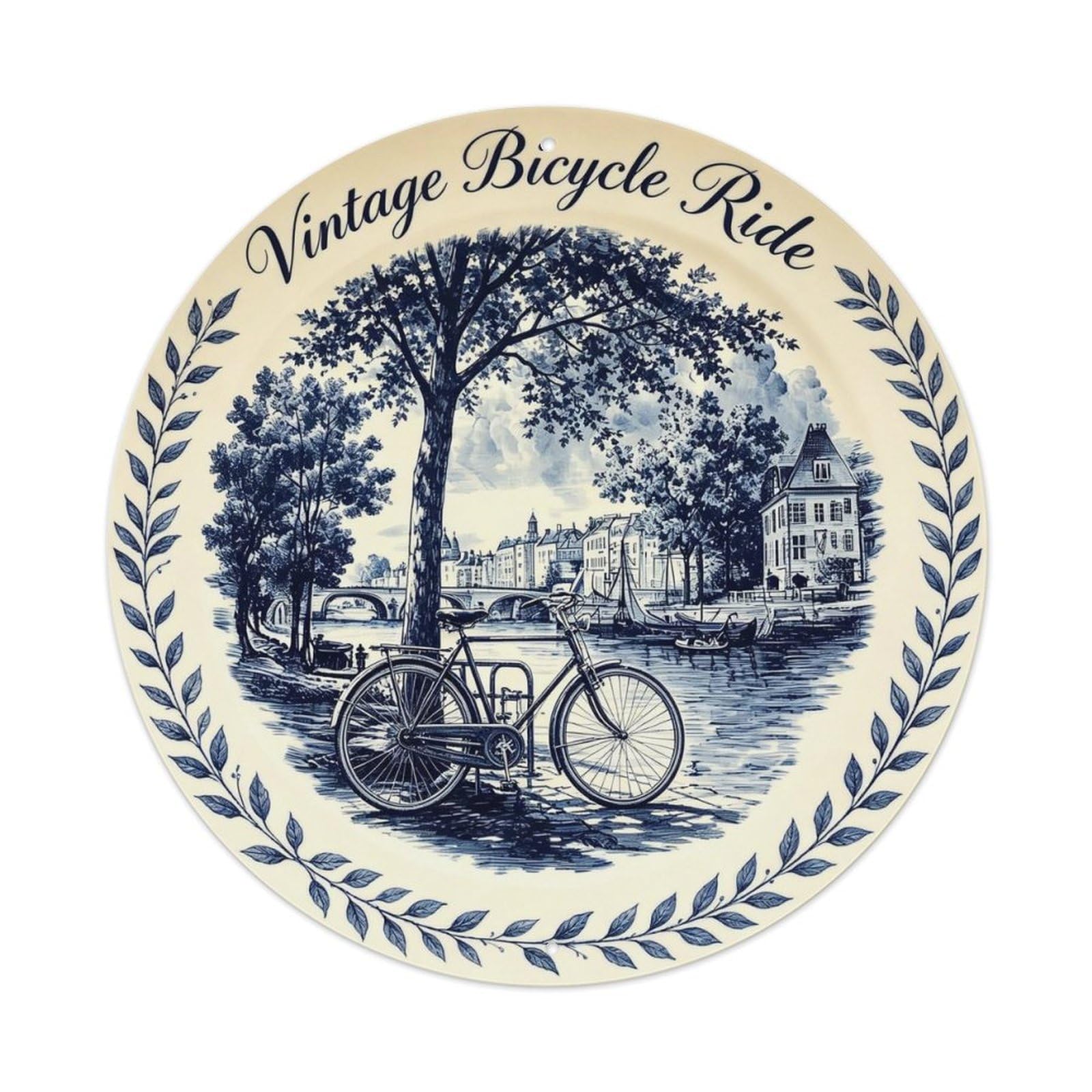 Vintage Bicycle Ride Metal Tin Sign Plaque