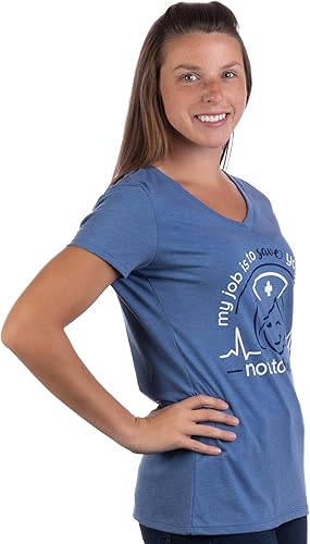 Miniatura 3 de Medical Humor Graphic Tees  Funny Cute Doctor Nurse Practitioner RN PA NP V-Neck T-Shirt for Women