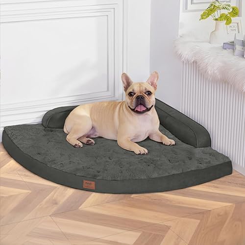 Miniatura 31 de Cama grande para perros – Cama ortopédica XL de espuma viscoelástica tipo cartón de huevos para perros con funda extraíble lavable, camas