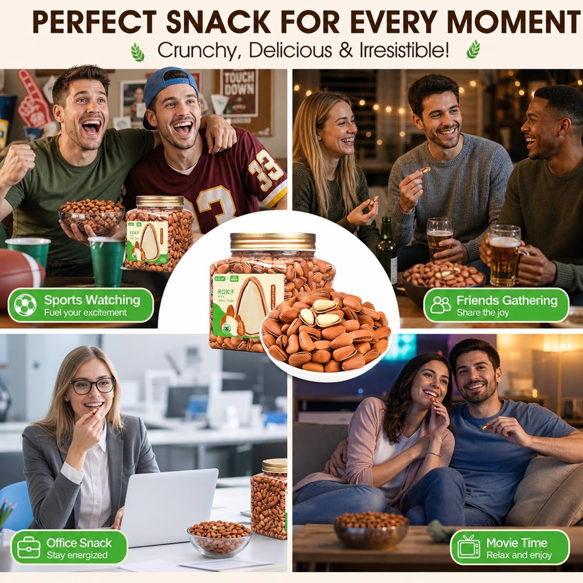 Piñones Tostados Premium 500g - Aperitivos Enteros Con Cáscara Lata | Semillas de cedro horneadas extra grandes. Fácil apertura para bocadillos crujientes. Ideal oficina, cine, fiesta.