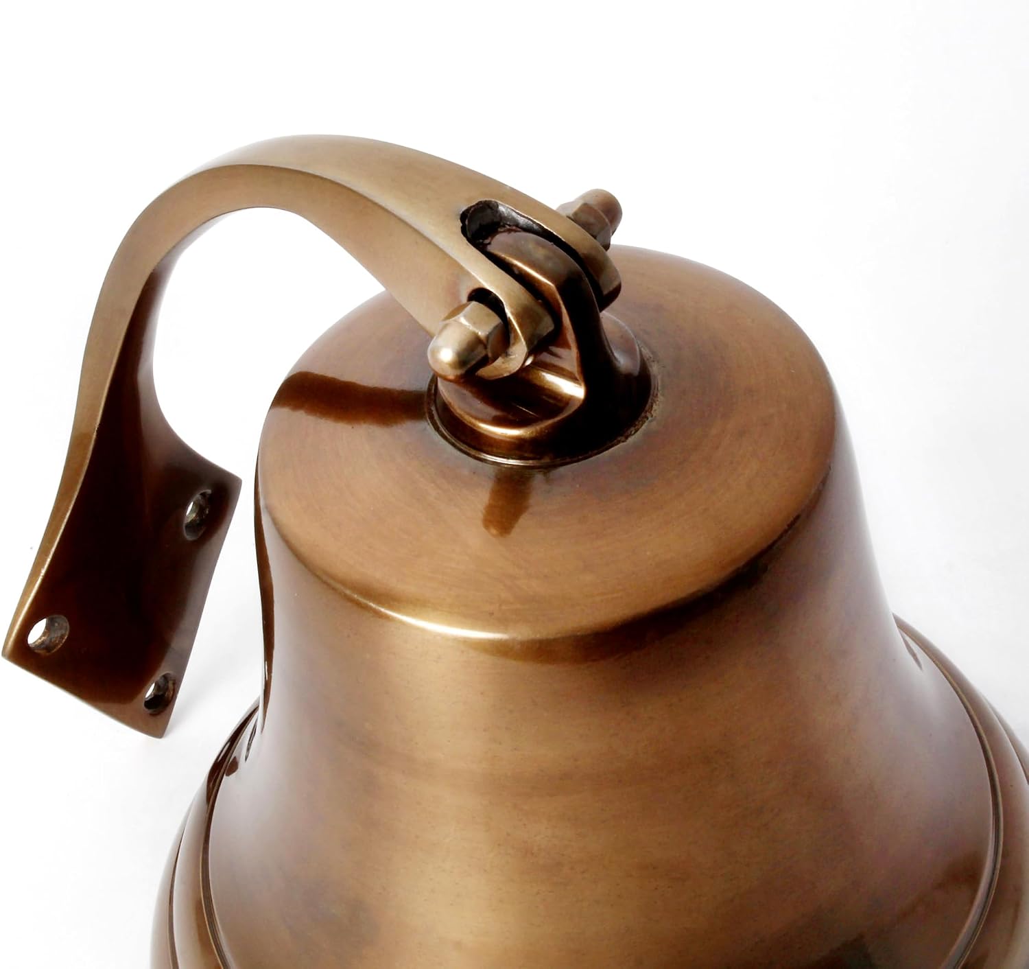 5" Solid Antique Brass Bell Quality Marine Wall Mounted Ship Hanging Bell Perfect for Dinner, Indoor, Outdoor, School, Bar, Reception, Last Order & Church