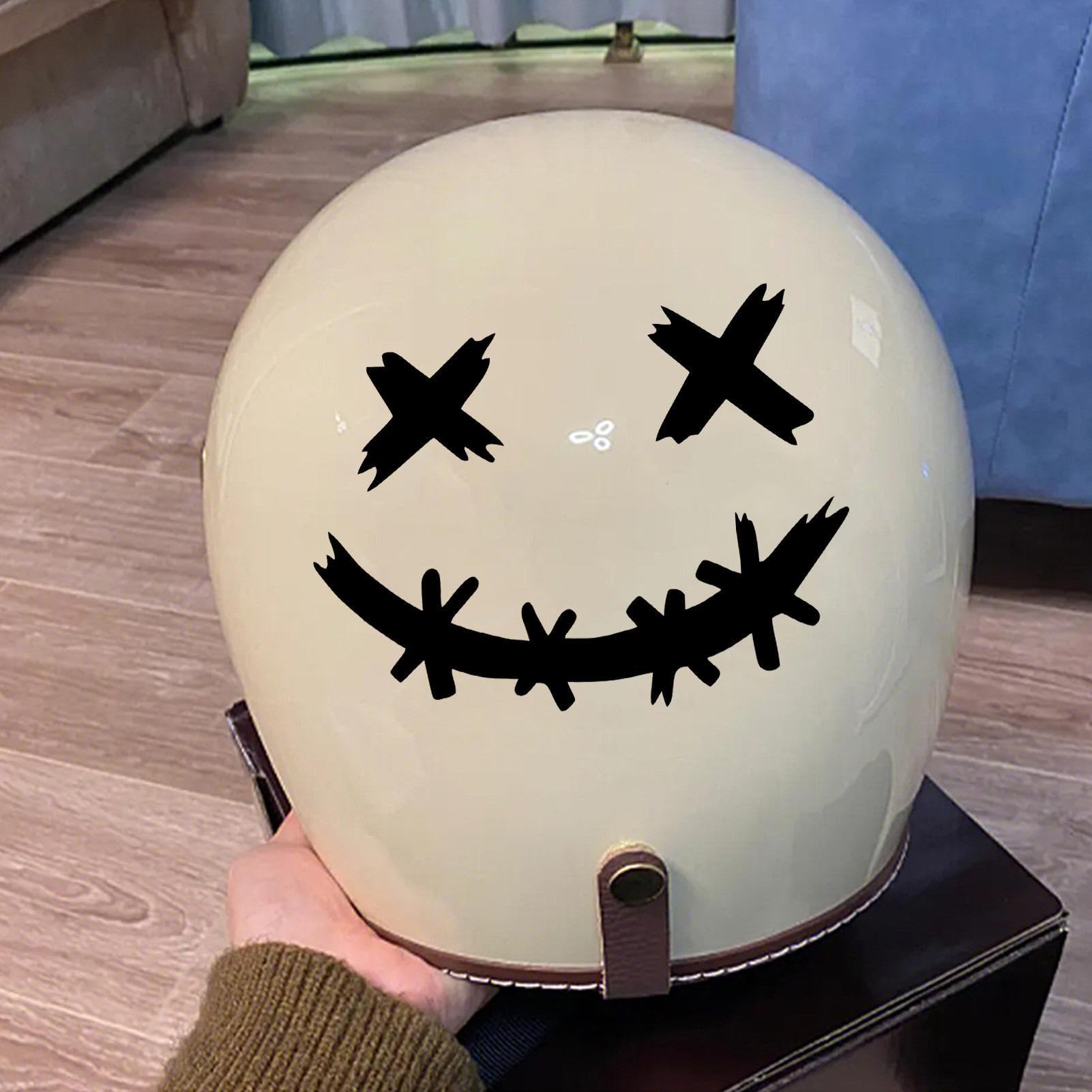 Pegatinas Impermeables Decorativas con Cara Sonriente para Autos, Coches y Bicicletas