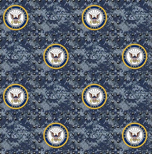 United States Navy Fabric – Officially Licensed U.S. Navy Cotton Quilting Fabric by Sykel Enterprises