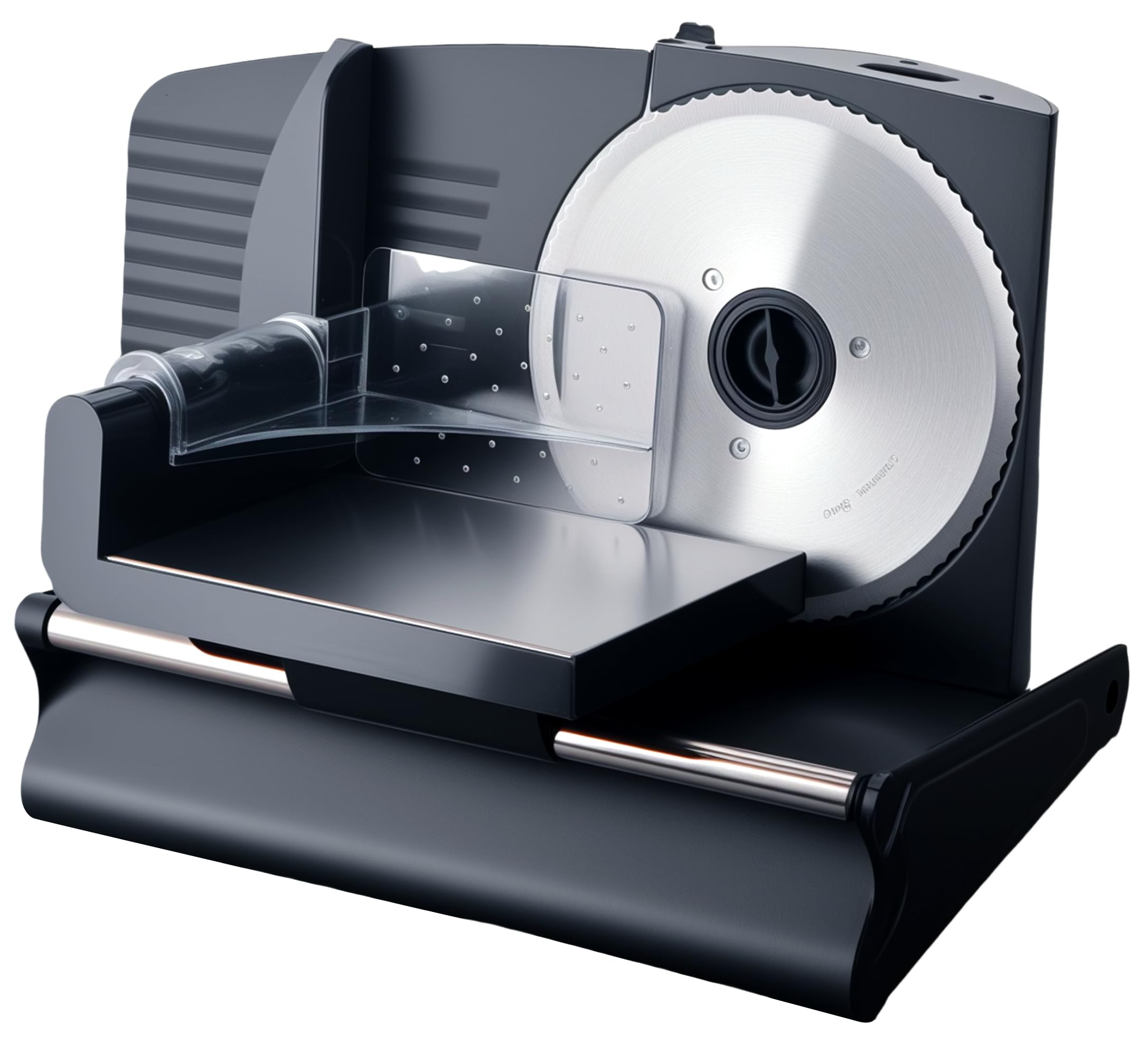 Affettatrice Elettrica SMART·J Premium 200W con Lama Acciaio Inox 19 cm – Taglio Regolabile 0-15 mm, Design Compatto Nero, Piedini Antiscivolo, Ideale per Carni, Formaggi, Pane e Verdure