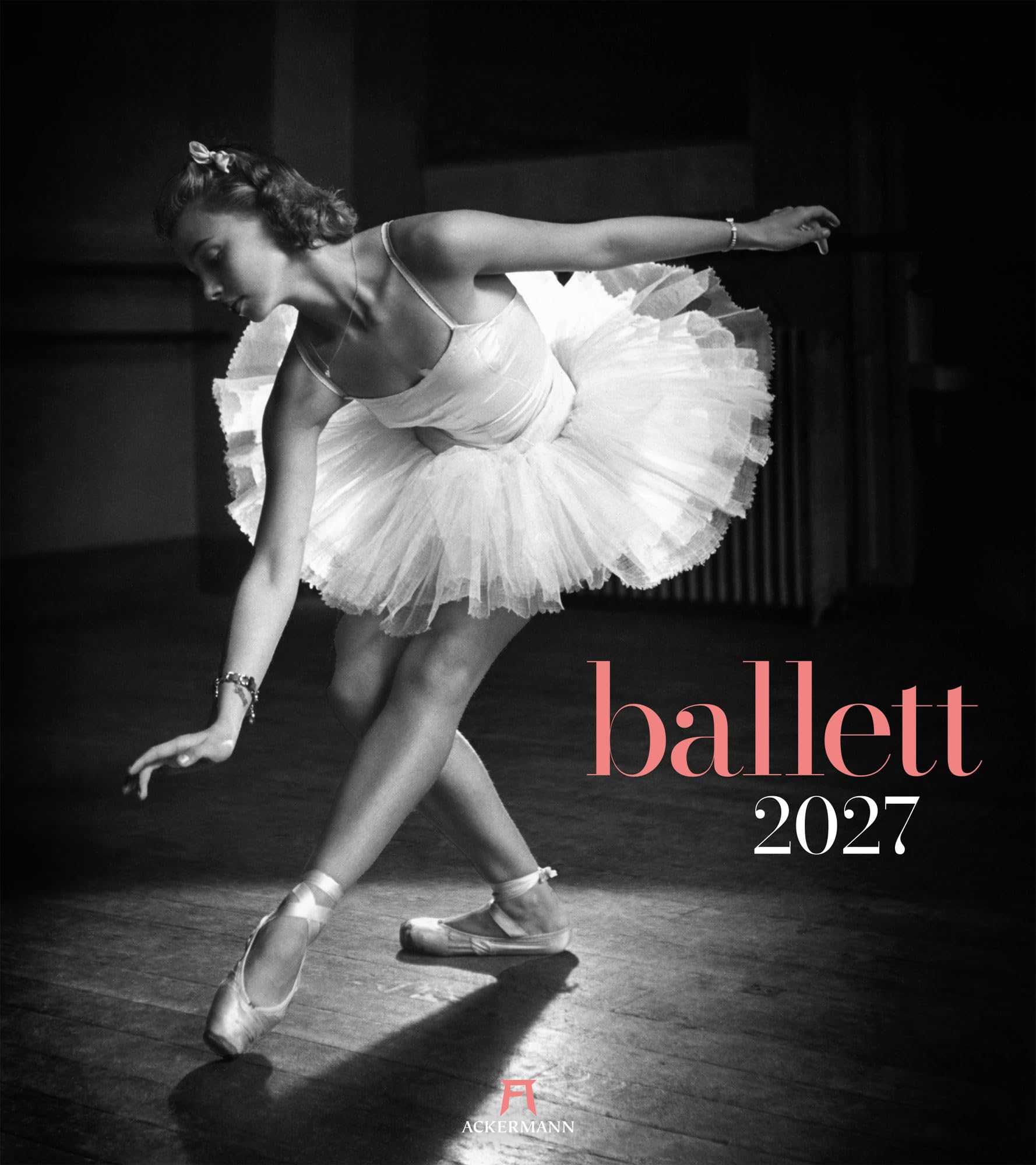 Ballett Kalender 2027 | Eleganter Schwarz-Weiß-Kalender im großen Hochformat (48x54 cm) | Analogfotografie | Ballerina & Tänzer:innen