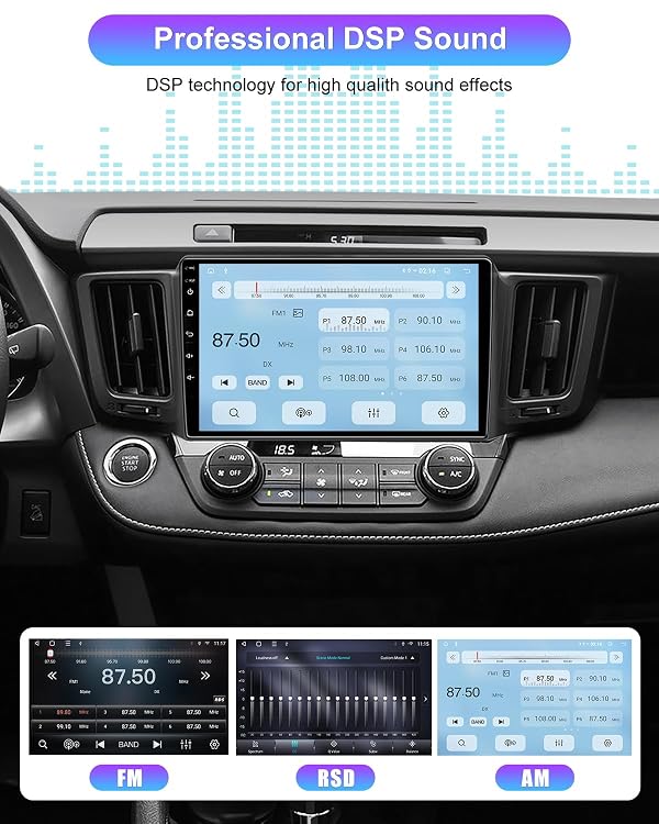 (4GB+32GB) Car Stereo Upgrade Radio for Toyota RAV4 2013-2018,Android 13 10.2inch GPS Navigation with Wireless Carplay Android Auto Support FM RSD Bluetooth 5.0, 5G WiFi by Mofizarex - Used condition - Image 5