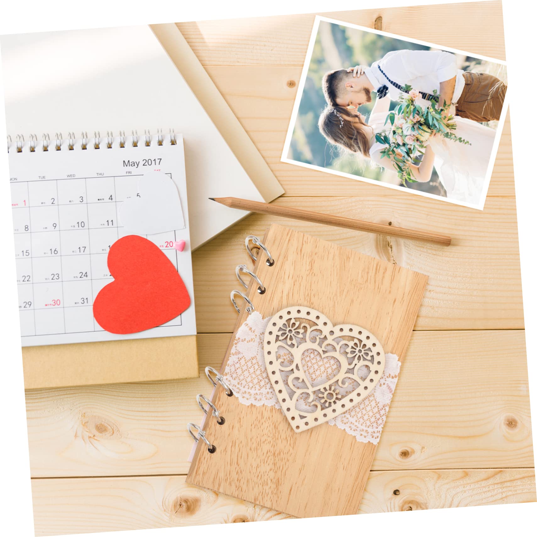 PRETYZOOM 3pezzi Libro Degli Ospiti Per Matrimonio in Legno Notebook Elegante Per Messaggi Degli Invitati Design Rustico e Retro Per Cerimonie e Feste Di Fidanzamento Facile Da Usare e