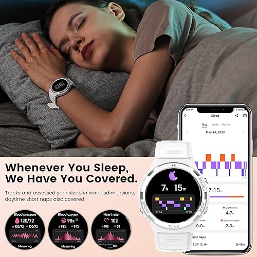 Miniatura 5 de AMAZTIM Relojes inteligentes para mujer, rastreador de actividad física más ligero con resistencia al agua de 5 ATM, contestarllamadas, pantalla