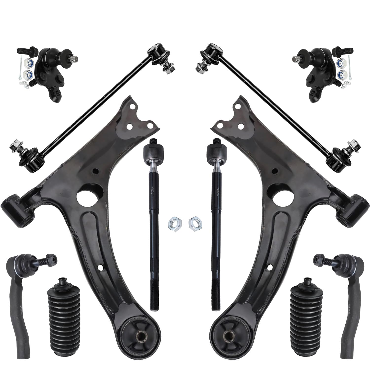 Detroit Axle - 12pc Front End Kit for 2004-2009 Toyota Prius