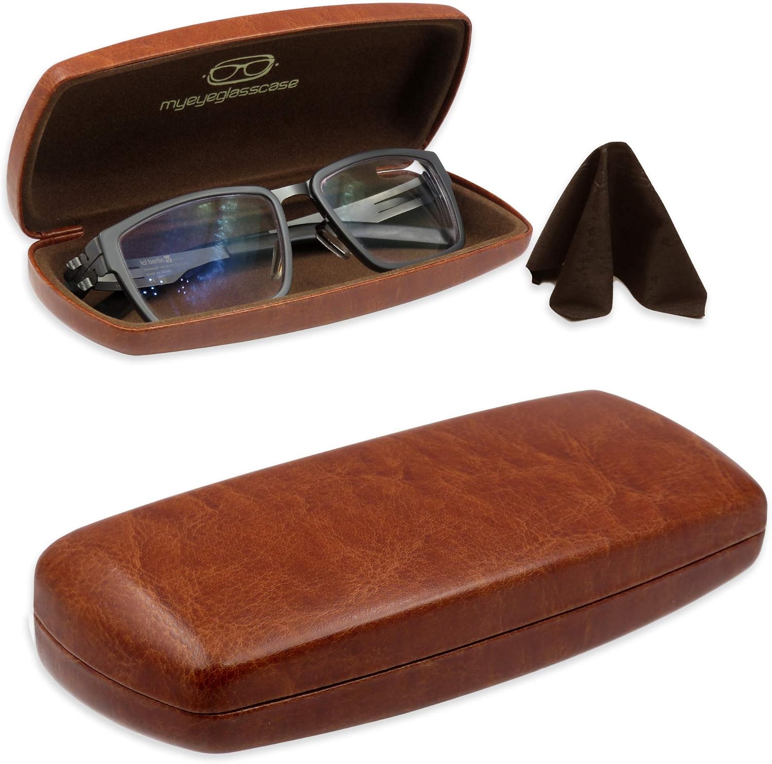 Hard Eyeglass Case & Soft Sunglasses Pouch, A Cute Glasses Case with Sunglasses Case by Rachel Rowberry