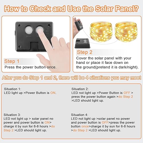 Miniatura 7 de BOLWEO - Juego de 2 cadenas de luces solares