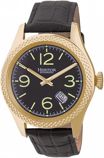 Heritor Automatic hr7104 Barnes Mens Watch, Black
