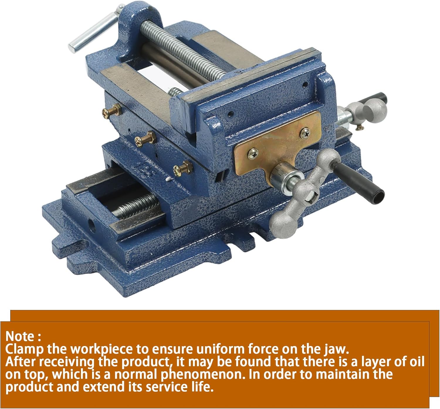 kimllier Cross Slide Drill Press Vise 2 Way X-Y Heavy Duty Clamp Machine Cast Iron Drill Press X-Y Compound Vise - 5 Inch Blue