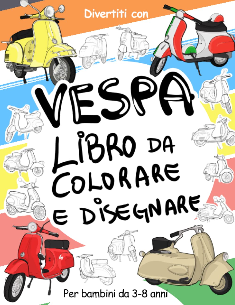 24 Libri da Colorare per Bambini a Tema Trenino Mini Libri da Disegno Fai da Te con Immagini