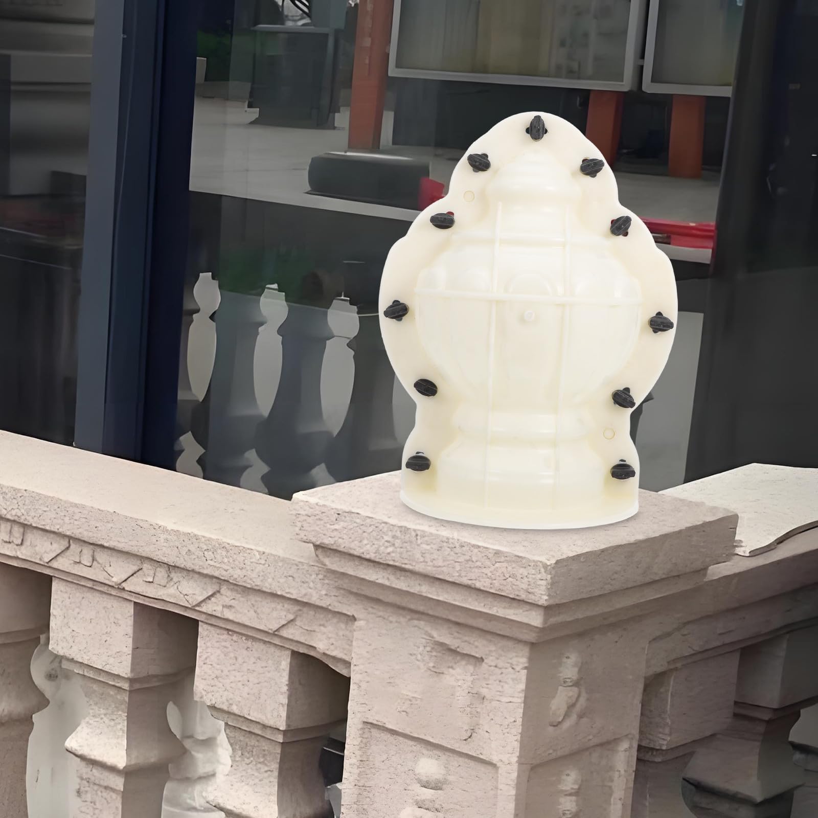 VILLCASE Molde para Columna Romana de Jardín Reutilizable y Fácil de Limpiar, Molde de Bola Esférica de Plástico Pp para Decoración Creativa del Paisaje Exterior