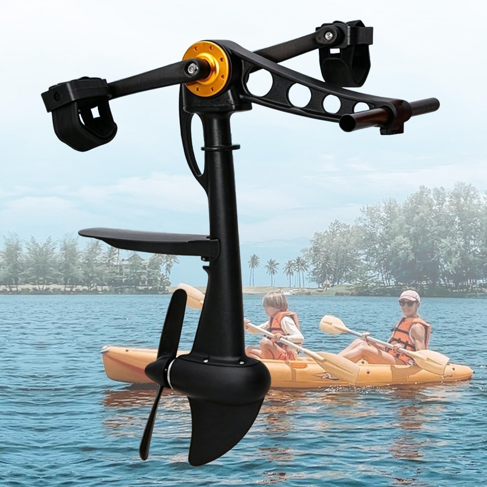 ZHLINGQ Kayak Pedal Power System, Foot Power Unit, Underwater Pedal Clips, Sturdy Foot Operated System, Replacement Drive for Enhanced Water Exploration, For Kayaks & Fishing Boats