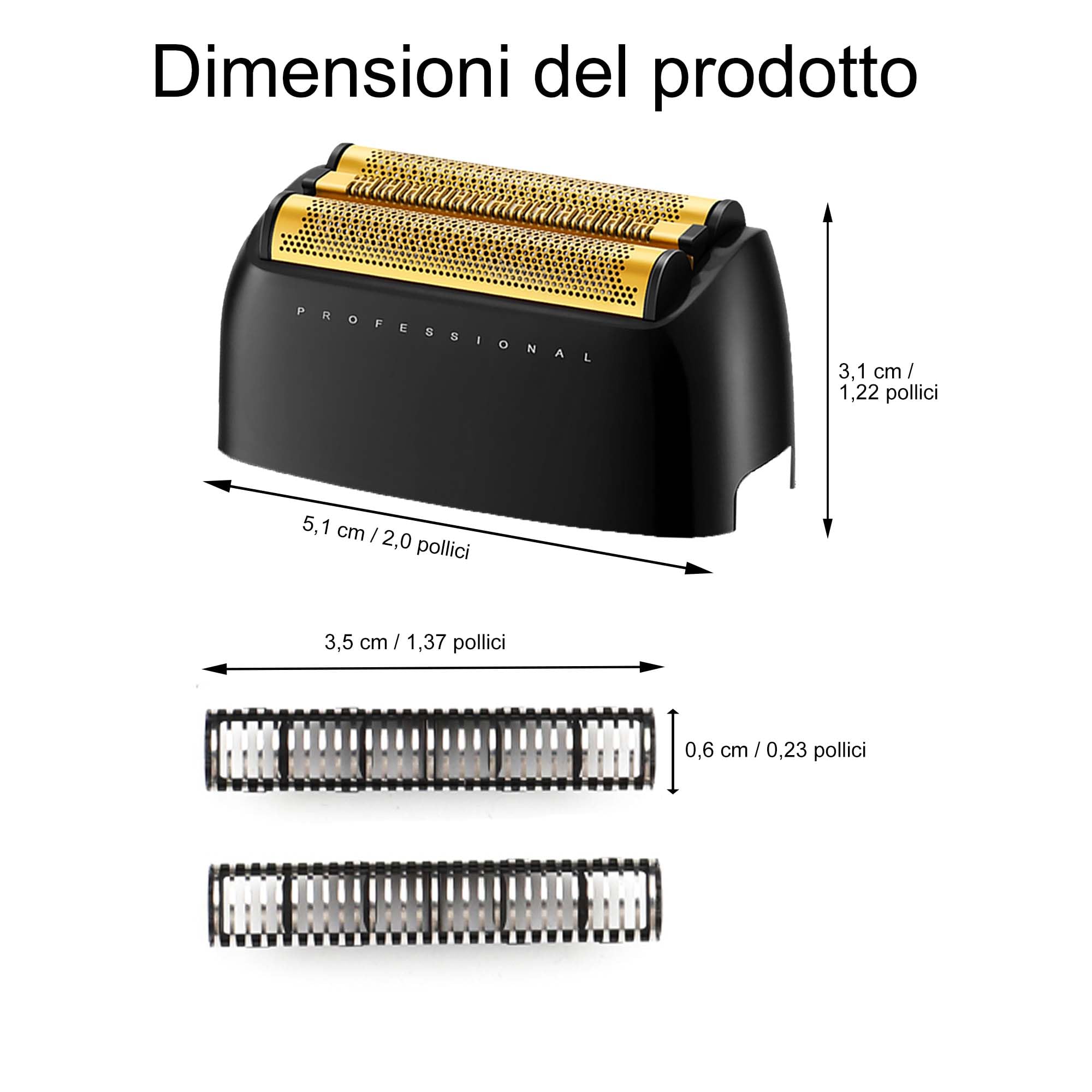 VGR 378 Testa Rasoio Griglia Di Ricambio Set Di Lame E Lame Di Ricambio Per Rasoio Elettrico, Tripla Lama Galleggiante In Titanio, 1 Pacchetto