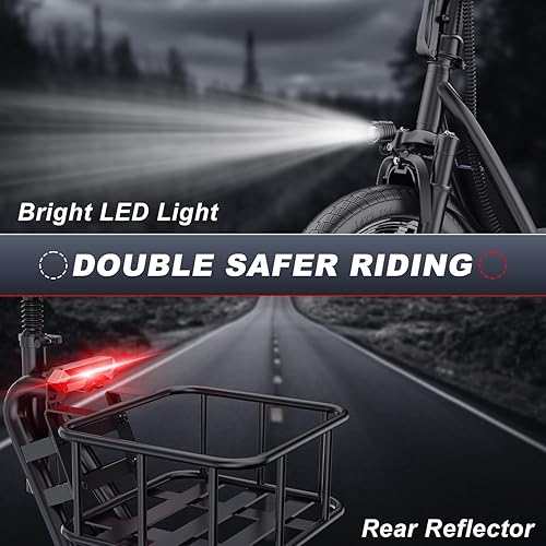 Vista 23 de VOLPAM Electric Scooter, 350W/500W Powerful Motor, 8.5"/10" Solid Tires, 19/22Mph, 28/23/21/16 Miles Max Range, Dual Braking