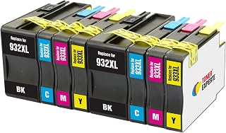 TONER EXPERTE 8 XL Compatible with 932 XL 933 XL 932XL 933XL Premium Ink Cartridges for Officejet 6600 6700 7110 7610 7612 7620 6100 7510 7600 (2 Black, 2 Cyan, 2 Magenta, 2 Yellow)