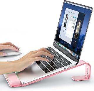 LOXP Laptop Stand for Desk, Aluminum Laptop Riser Holder with Wrist Support