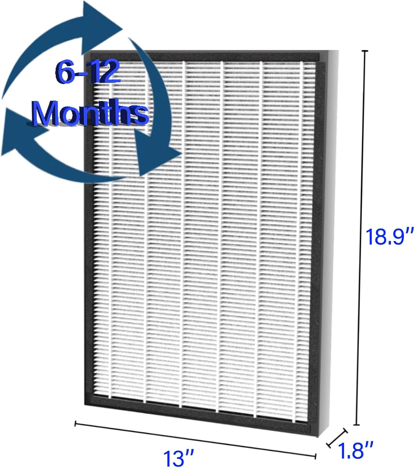 2 Set MPHELW-P339 Replacement Filter for HEAPETS P339 Air Purifier, 3-in-1, 2 Pack H13 True HEPA with High efficiency Activated carbon and 6 Pack Carbon Pre-Filter - Image 5