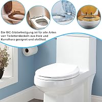 YAOSHENGUP Univerzális WC-ülőke Zsanér Készlet - Rozsdamentes Acél Rögzítő Csavarok, Ovális, 2 db-os Szett Toalett Ülőke Cseréhez 3