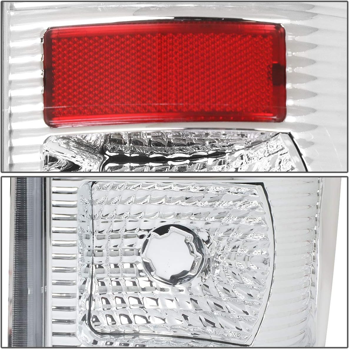 DNA MOTORING TL-F25008-LED-3D-CH-CL LED 3D Tail Light Assembly Driver & Passenger Side [Compatible with 08-16 F250-F550 SD / 09-16 F350 F450/15-16 F550]