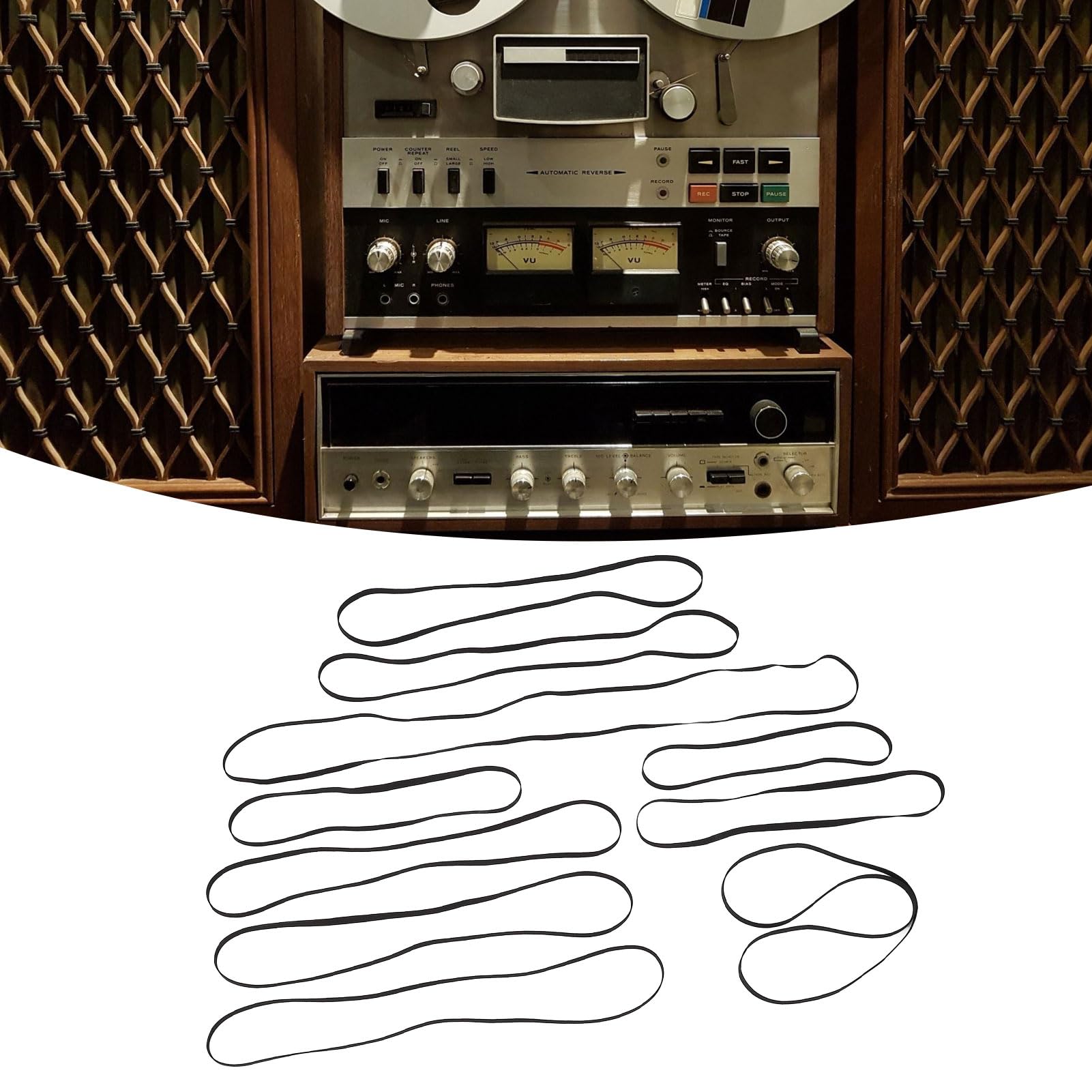 Ensemble de 10 Courroies de Platine Vinyle, Différentes Tailles de Spécifications, Remplacement de Courroie en Caoutchouc à Haute élasticité, Réduction des Bruits, pour