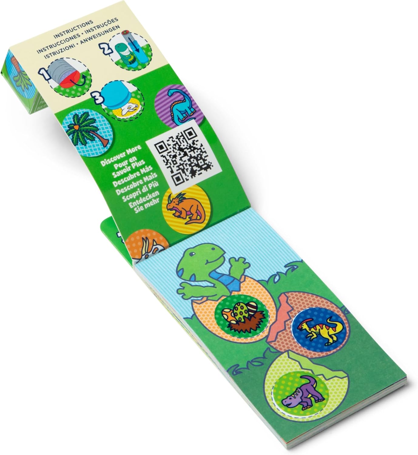 Melissa & Doug Sticker Wow!™ Mini Activity Pad and 200+ Refill Stickers for Sticker Stamper Arts and Crafts Fidget Toy Collectibles – Dinosaur Stickers