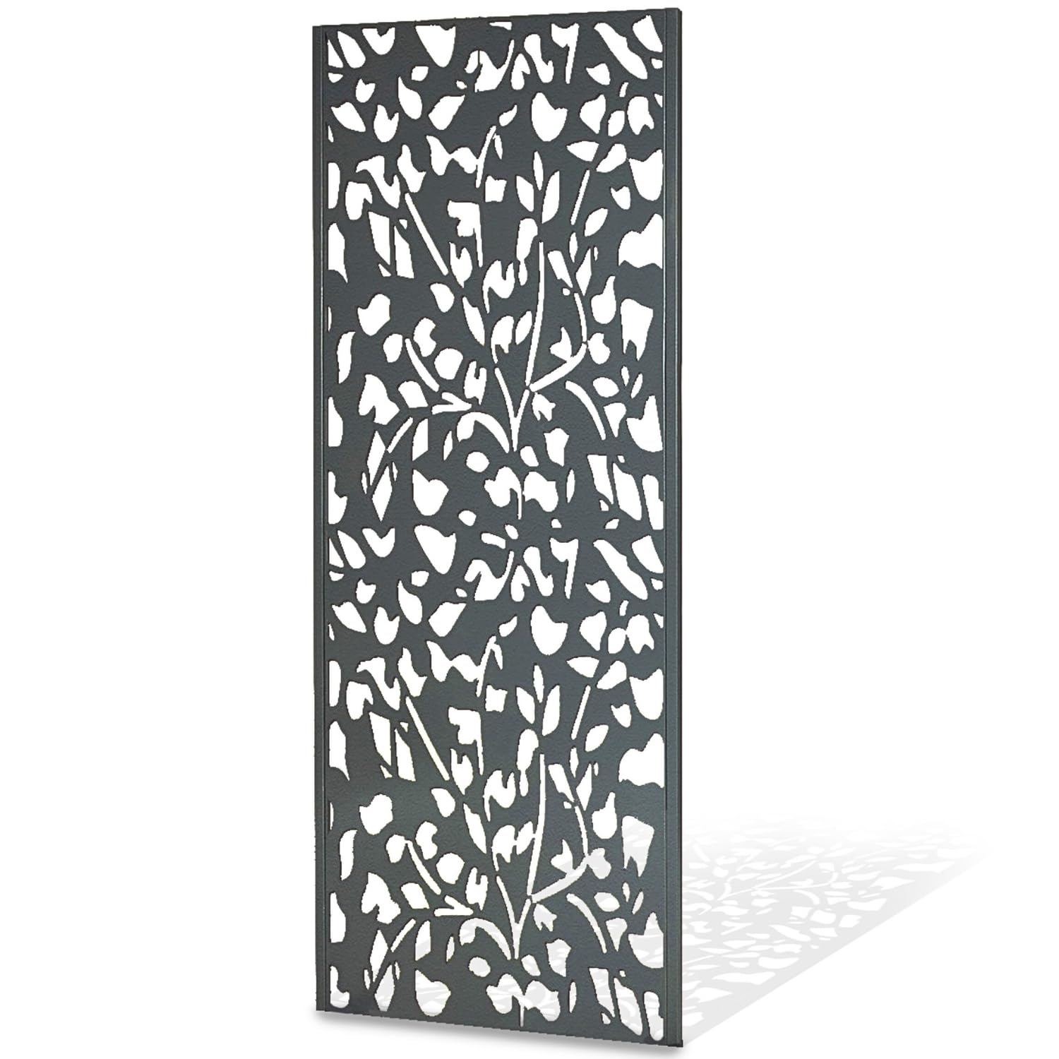 TERRE JARDIN - Panneau Décoratif Extérieur, 160 x 60 cm, en Métal - Claustra Décoratif Jardin, Terrasse, Balcon, Motif Végétal, Floral - Panneau Occultant, Brise Vue, Idéal Plantes Grimpantes
