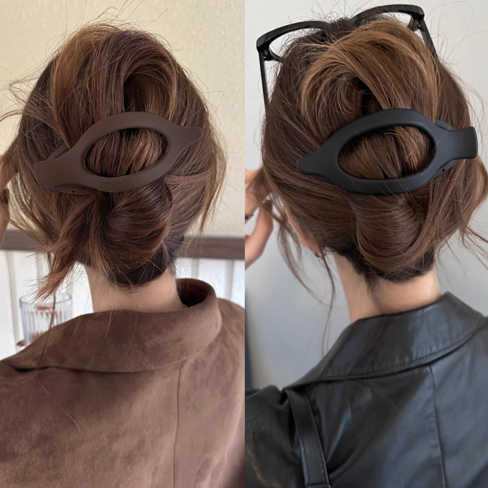 Flomiara 4PCS Flat Claw Clip, Oval Hair Clips for Thick Thin & Fine Hair Women Girls - Image 2