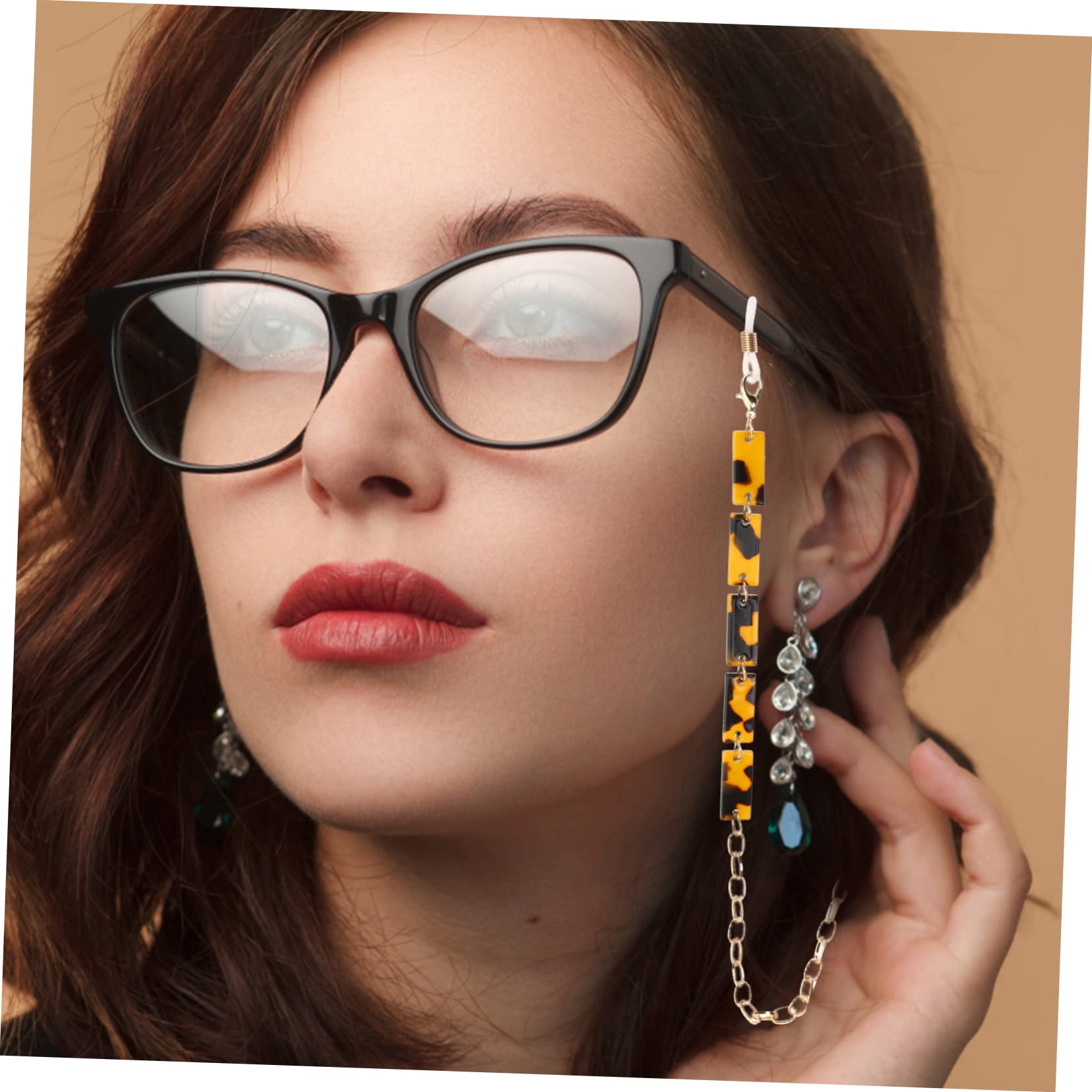 SHERCHPRY 5 Piezas cadena de gafas cordón de cara cordón de gafas diario Gafas de sol gafas sol gafas para niños monturas de gafas collar de anteojos correa antideslizante para gafas Cobre