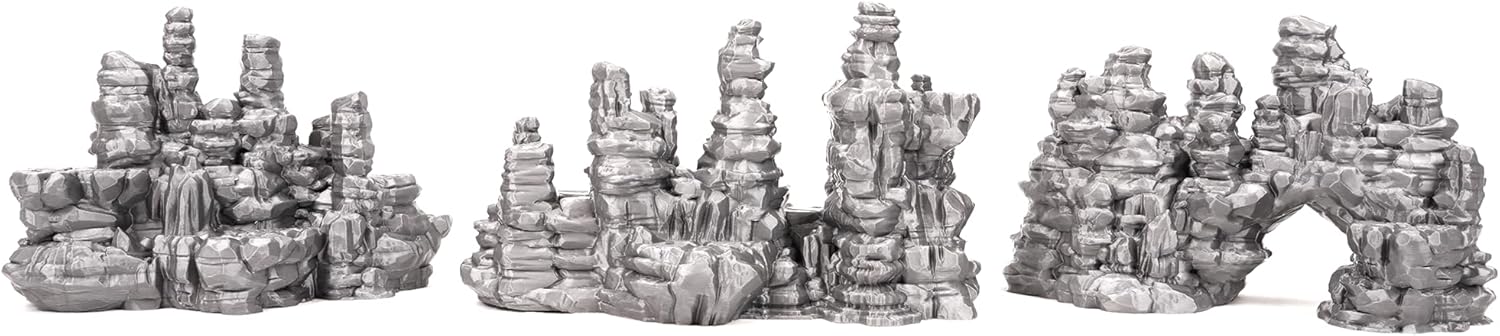 Tabletop Terrain Desert Canyon Rocks Set 1 for Star Wars Legion and Sci-Fi Wargames Dungeons and Dragons Fantasy and RPGs 28mm 35mm 1:47 (Large Set)
