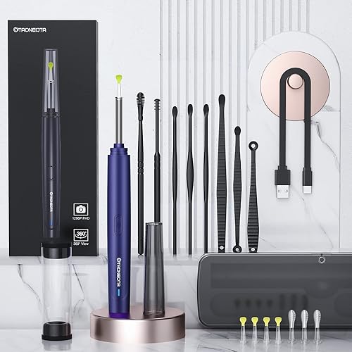 Miniatura 7 de OTAONEOTA Herramienta de eliminación de cera de oído, limpiador de cera de oídos compatible con iPhone, iPad y Android (azul)