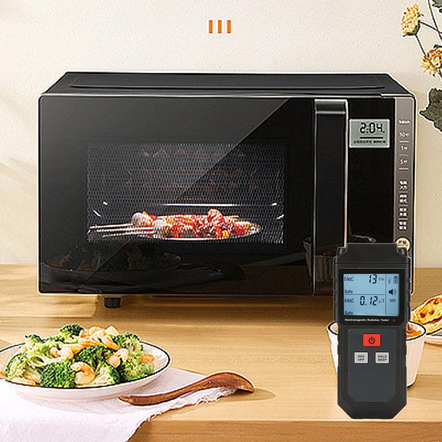 EMF Meter, EMF Detector, Electromagnetic Radiation Tester, Handheld Radiation Testerfor Electromagnetic Field Handheld Radiation Tester with Digital LCD Screen