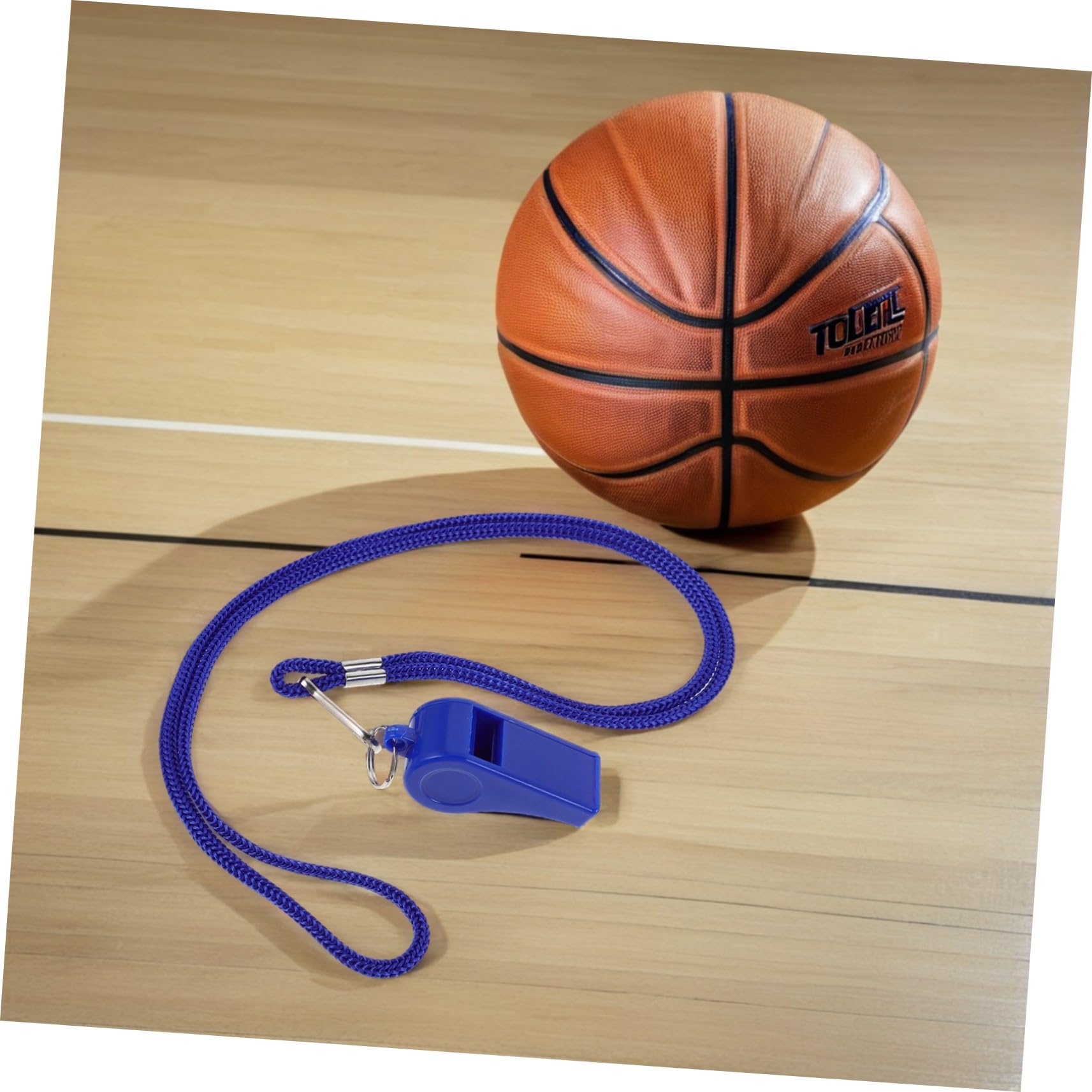 36 Piezas Silbatos Plásticos Azules con Cordón Silbato Emergencia Sonido Fuerte para Deporte Árbitros Senderismo Camping Aire