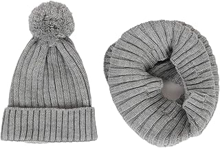 طقم شتوي مكون من طاقية وشال للأولاد البيبي من ديفاكتو، لون رمادي من ديفاكتو، لعمر 2/4 سنوات